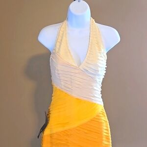 Bebe NWT halter-style body con dress XS